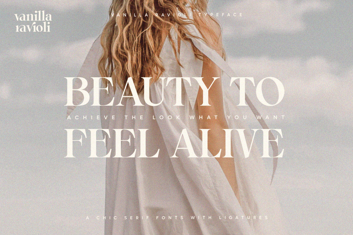 Vanilla Ravioli | Chic Ligature Font Vanilla Ravioli | Chic Ligature Font