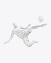 Soccer Player in Action Mockup