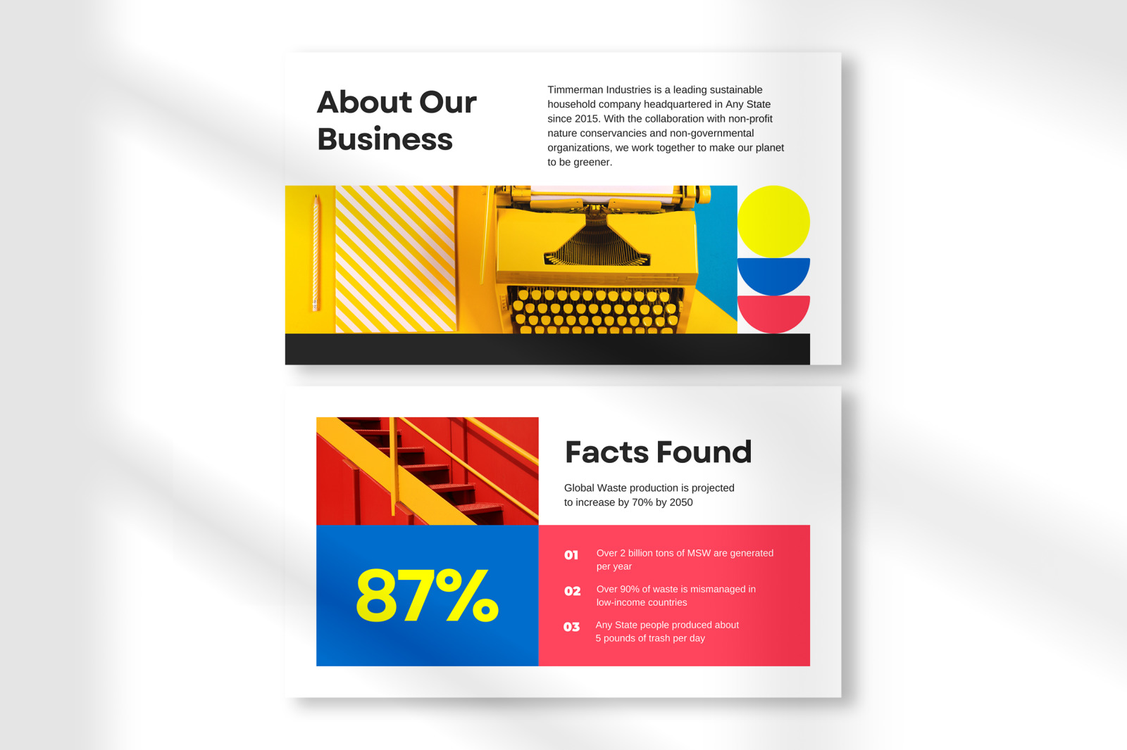 Blue & White Clean Colorful Chart Presentation Blue & White Clean Colorful Chart Presentation