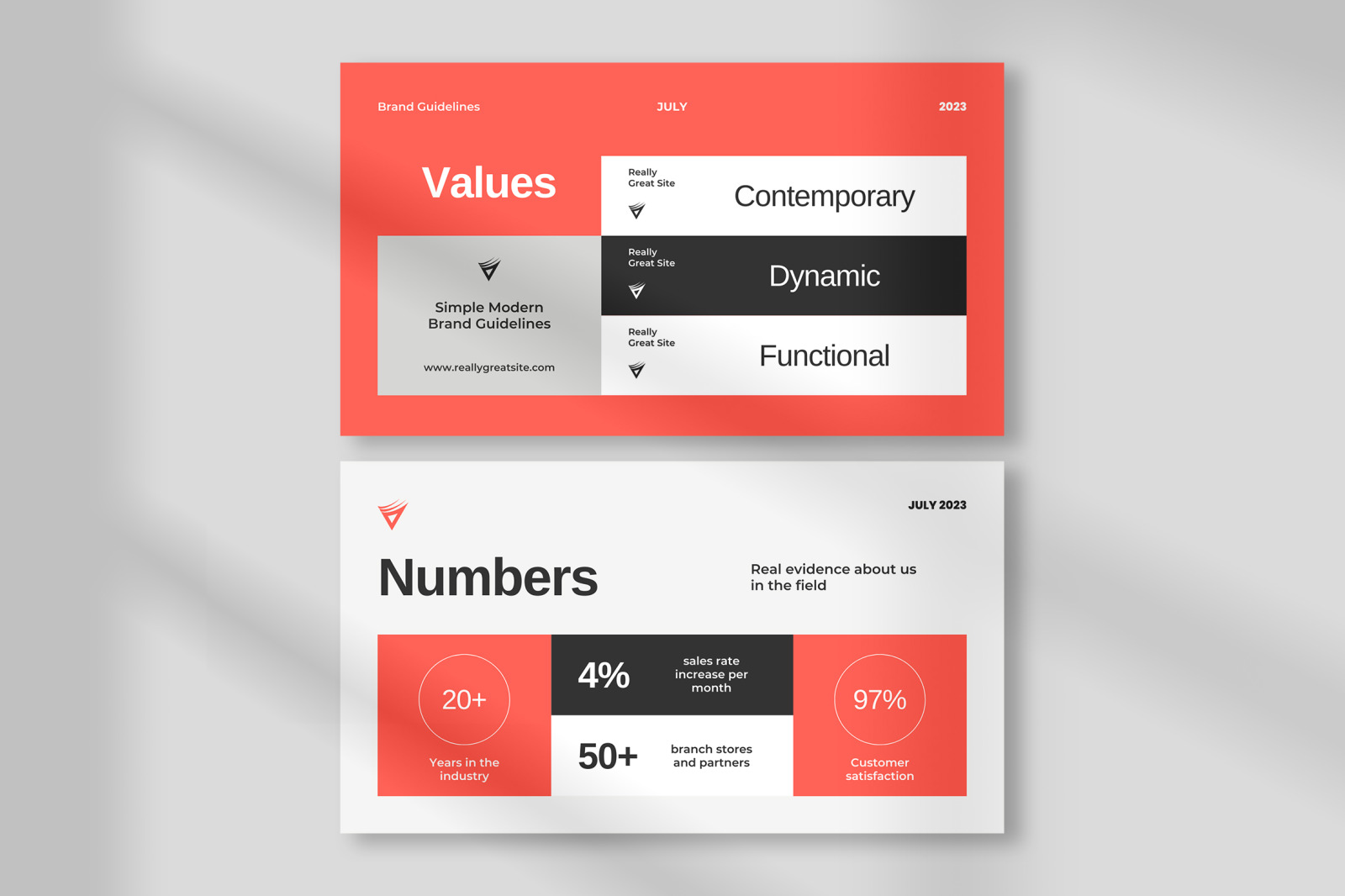 White Salmon Simple Modern Brand Guidelines Canva Presentation