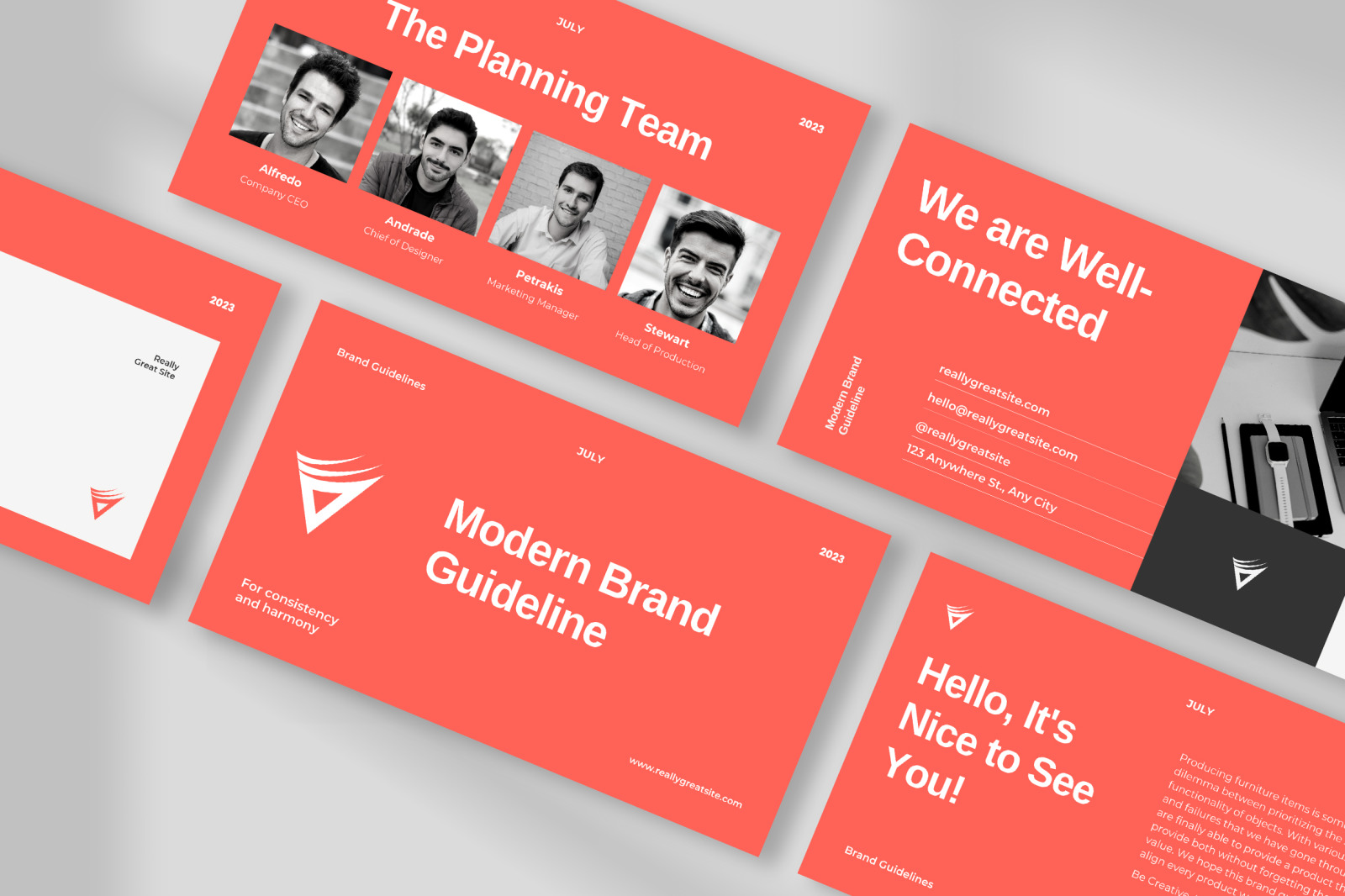 White Salmon Simple Modern Brand Guidelines Canva Presentation