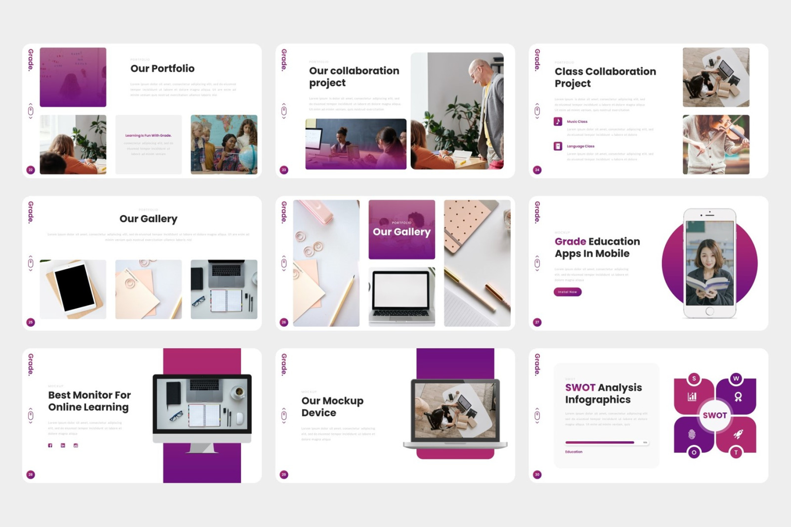 Grade - Education PowerPoint Template