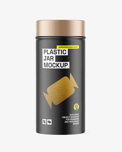 Matte Plastic Jar Mockup