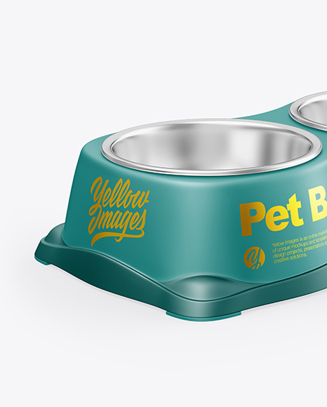 Matte Pet Feeding Bowl Mockup - Free Download Images High Quality PNG