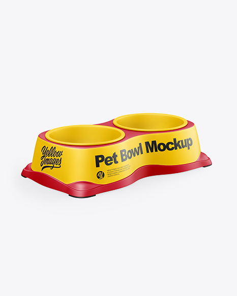 Matte Pet Feeding Bowl Mockup