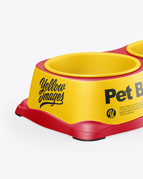 Matte Pet Feeding Bowl Mockup