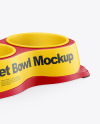 Matte Pet Feeding Bowl Mockup