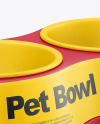 Matte Pet Feeding Bowl Mockup