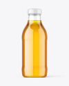 Clear Glass Apple Juice Bottle Mockup