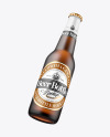 330ml Amber Glass Beer Bottle Mockup