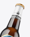 330ml Amber Glass Beer Bottle Mockup