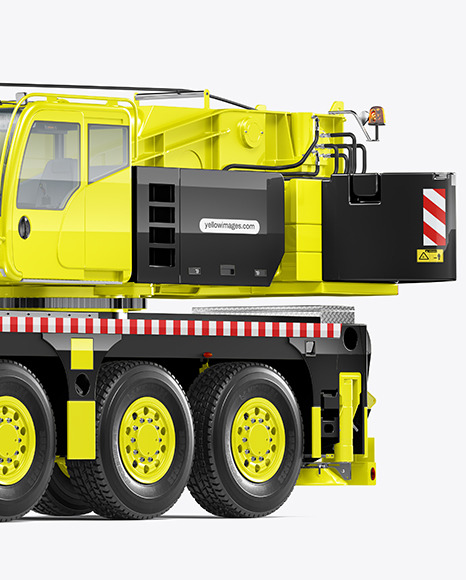 Truck Crane Mockup - Half Side View