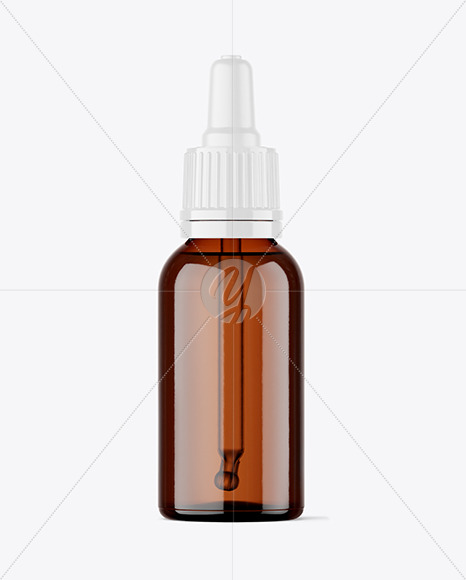 30ml Amber Glass Dropper Bottle Mockup