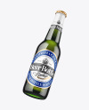 330ml Green Glass Beer Bottle Mockup