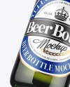 330ml Green Glass Beer Bottle Mockup