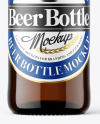 Amber Glass Beer Bottle Mockup