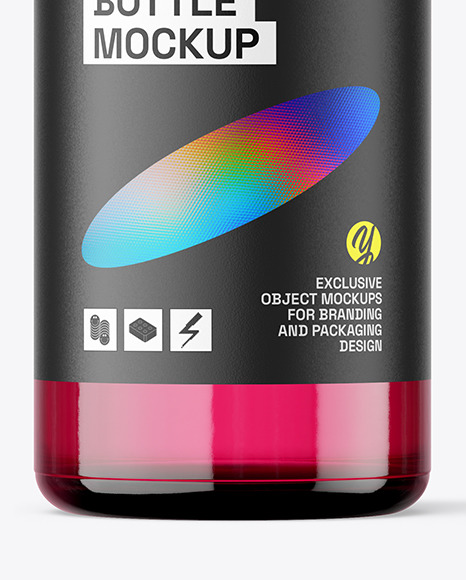 100ml Colored Glass Cosmetic Bottle Mockup 100ml Colored Glass Cosmetic Bottle Mockup
