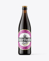Amber Glass Beer Bottle Mockup