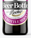 Amber Glass Beer Bottle Mockup