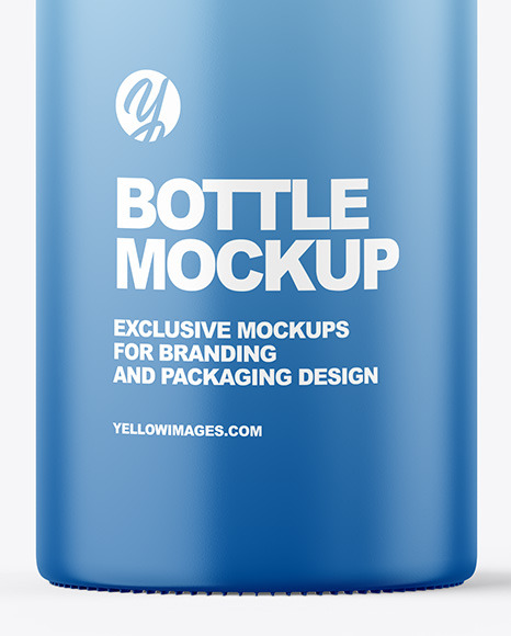 Matte Cosmetic Bottle with Pump Mockup