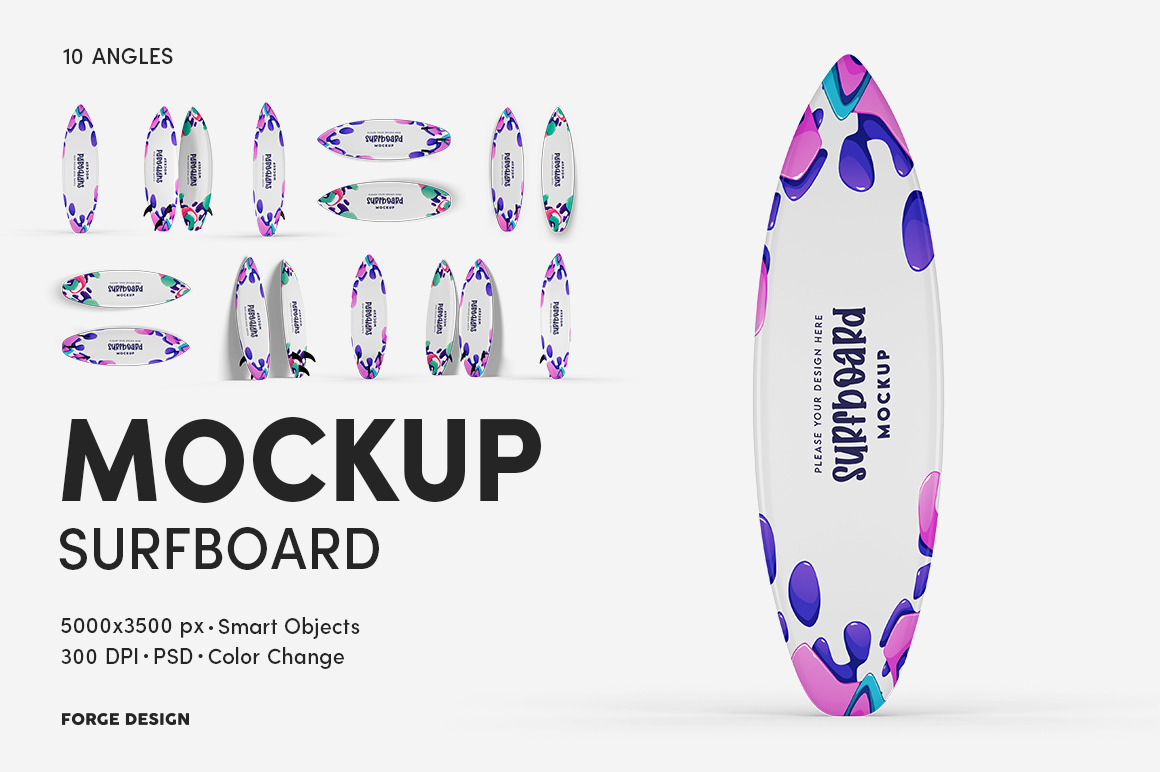 Surfboard Mockup Set Surfboard Mockup Set
