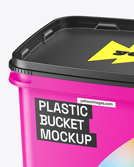 Matte Plastic Bucket Mockup