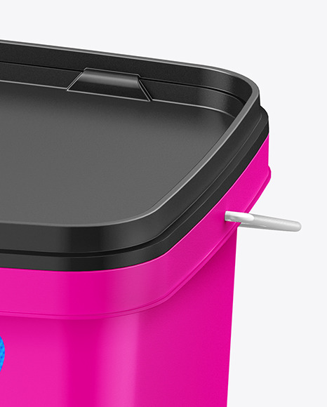 Matte Plastic Bucket Mockup