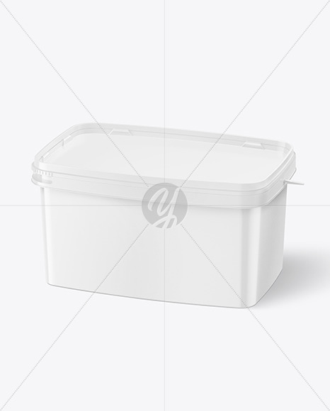 Glossy Plastic Bucket Mockup