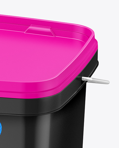 Glossy Plastic Bucket Mockup