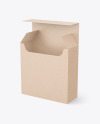 Opened Kraft Paper Box Mockup