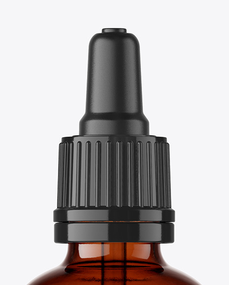 50ml Amber Glass Dropper Bottle Mockup