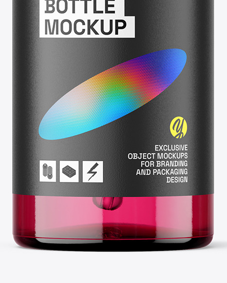 50ml Colored Glass Dropper Bottle Mockup 50ml Colored Glass Dropper Bottle Mockup