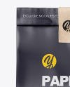 Glossy Paper Bag w/ Label Mockup