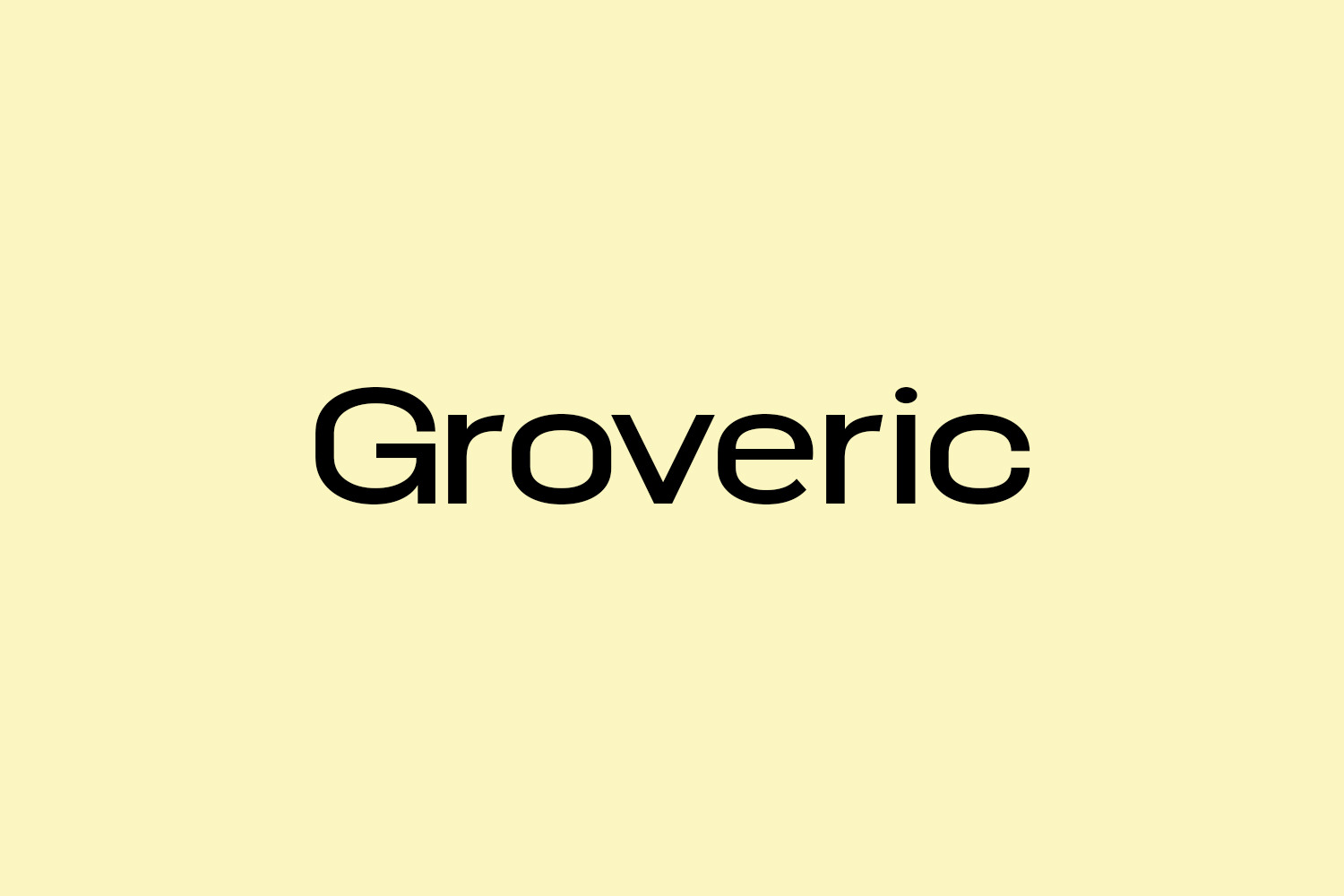 Groveric Font