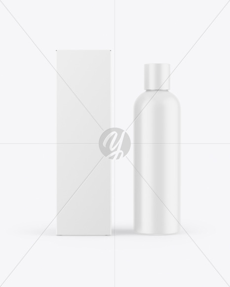 Box &amp; Matte Cosmetic Bottle Mockup