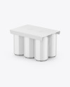 Glossy Cans W/ Paper Holder Mockup