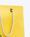 Matte Paper Shopping Bag w/ Rope Handles Mockup