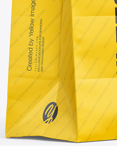 Matte Paper Shopping Bag w/ Rope Handles Mockup