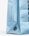 Matte Metallic Shopping Bag w/ Rope Handles Mockup