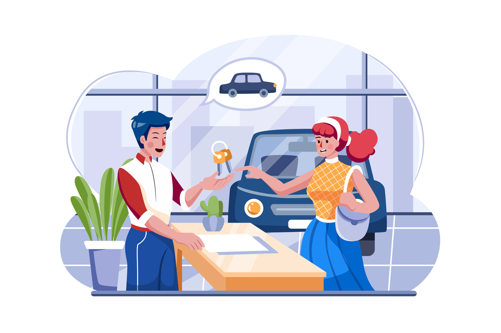 M559_Car Dealership Illustration Pack M559_Car Dealership Illustration Pack