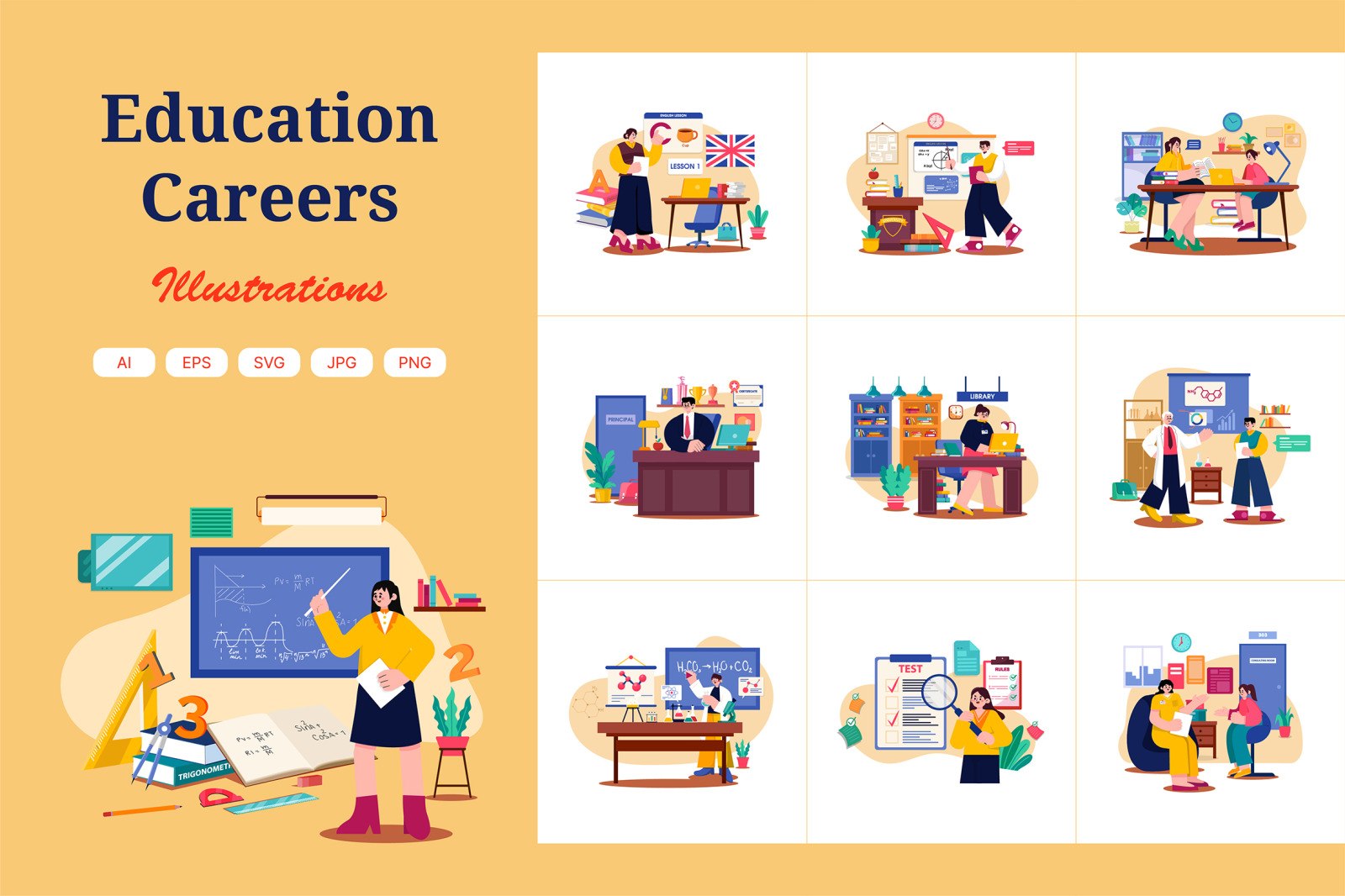 M571_Education Careers Illustration Pack