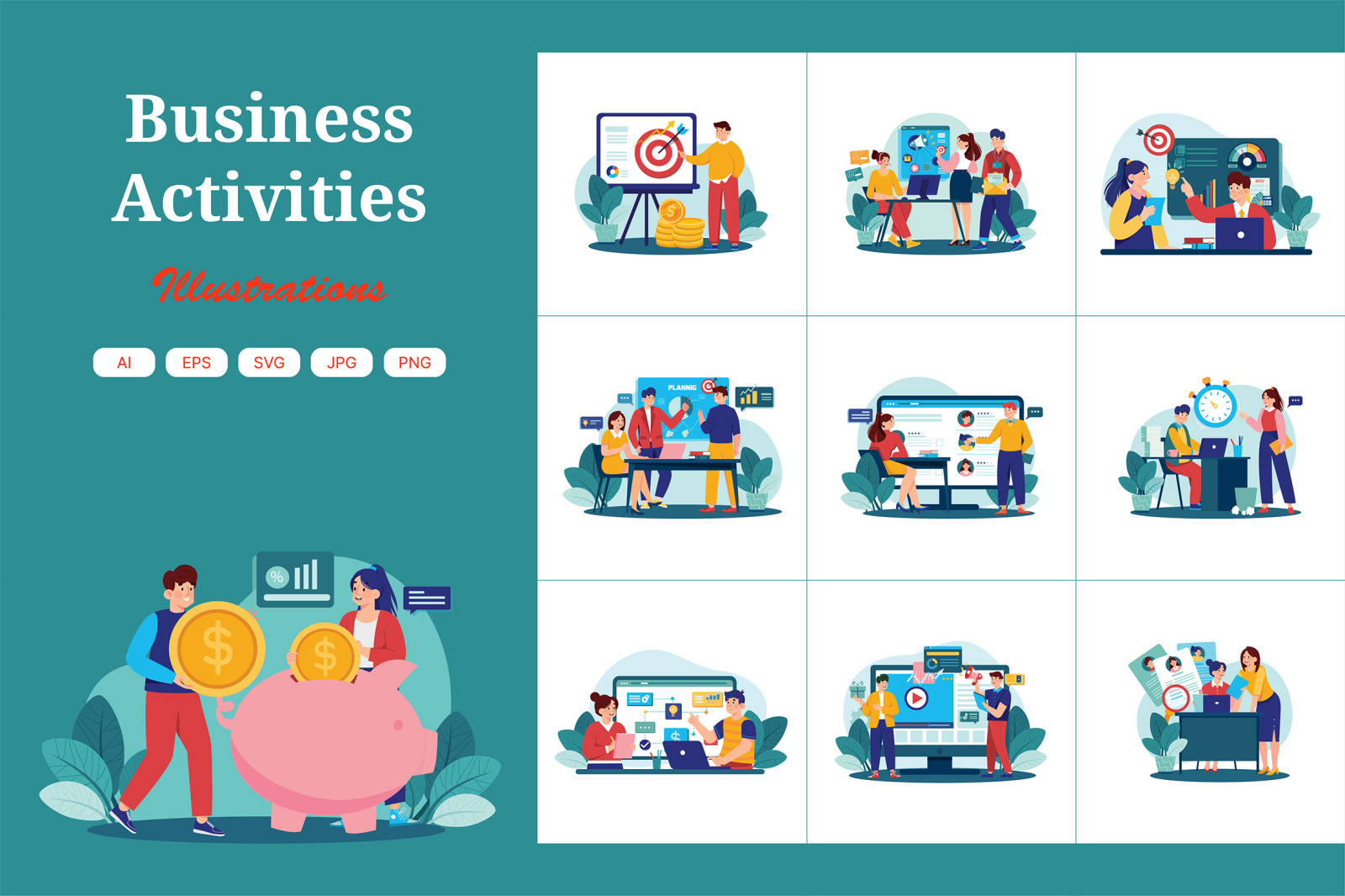 M581_Business Activities Illustration Pack M581_Business Activities Illustration Pack