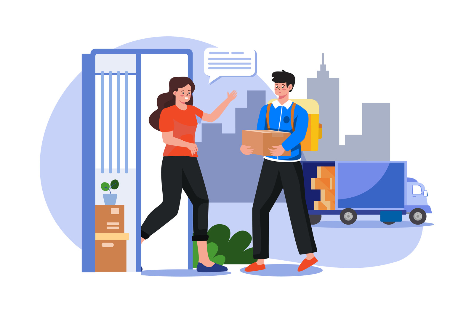 M585_Delivery Services Illustration Pack M585_Delivery Services Illustration Pack