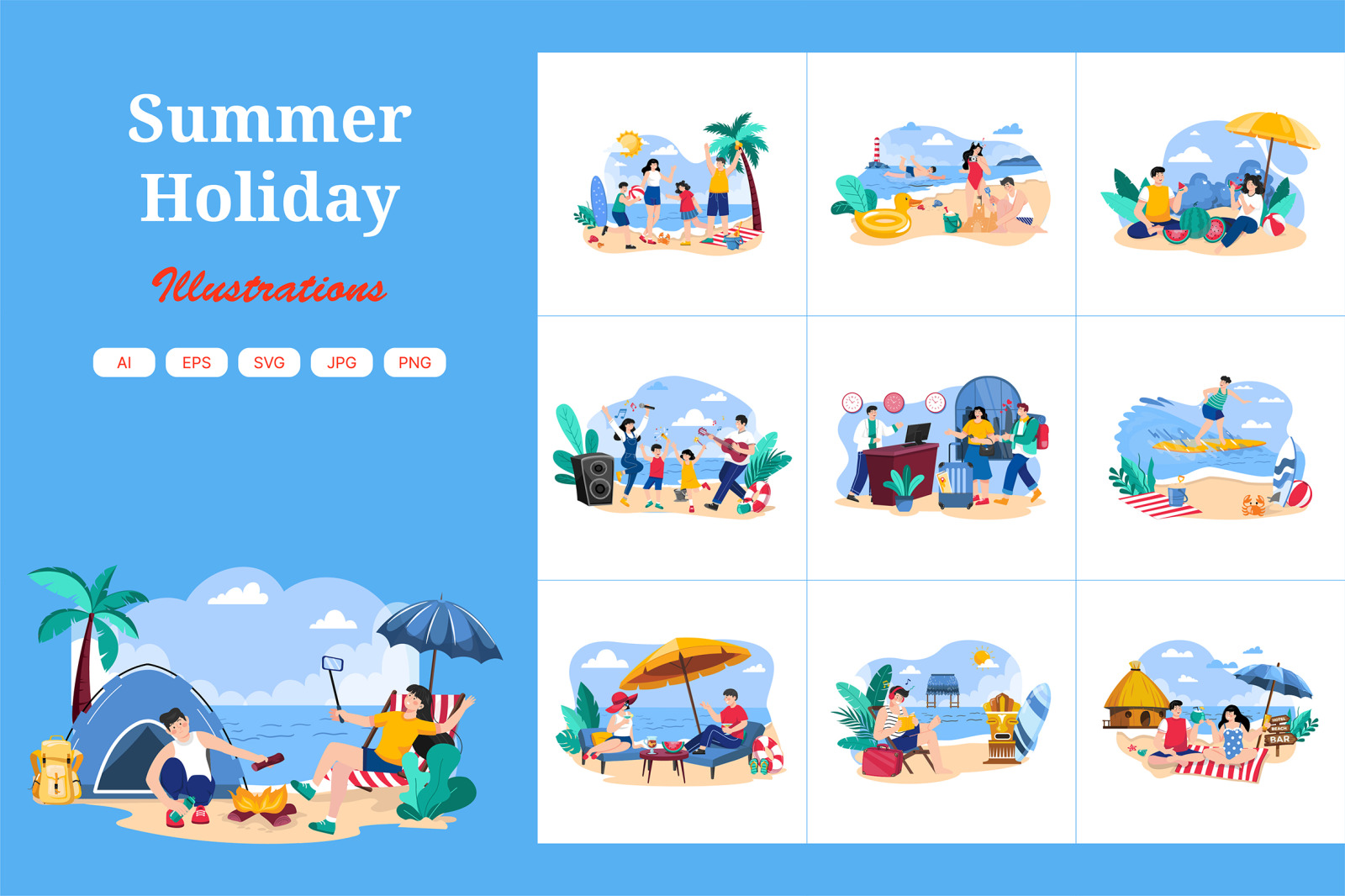 M586_Summer Holiday Illustration Pack