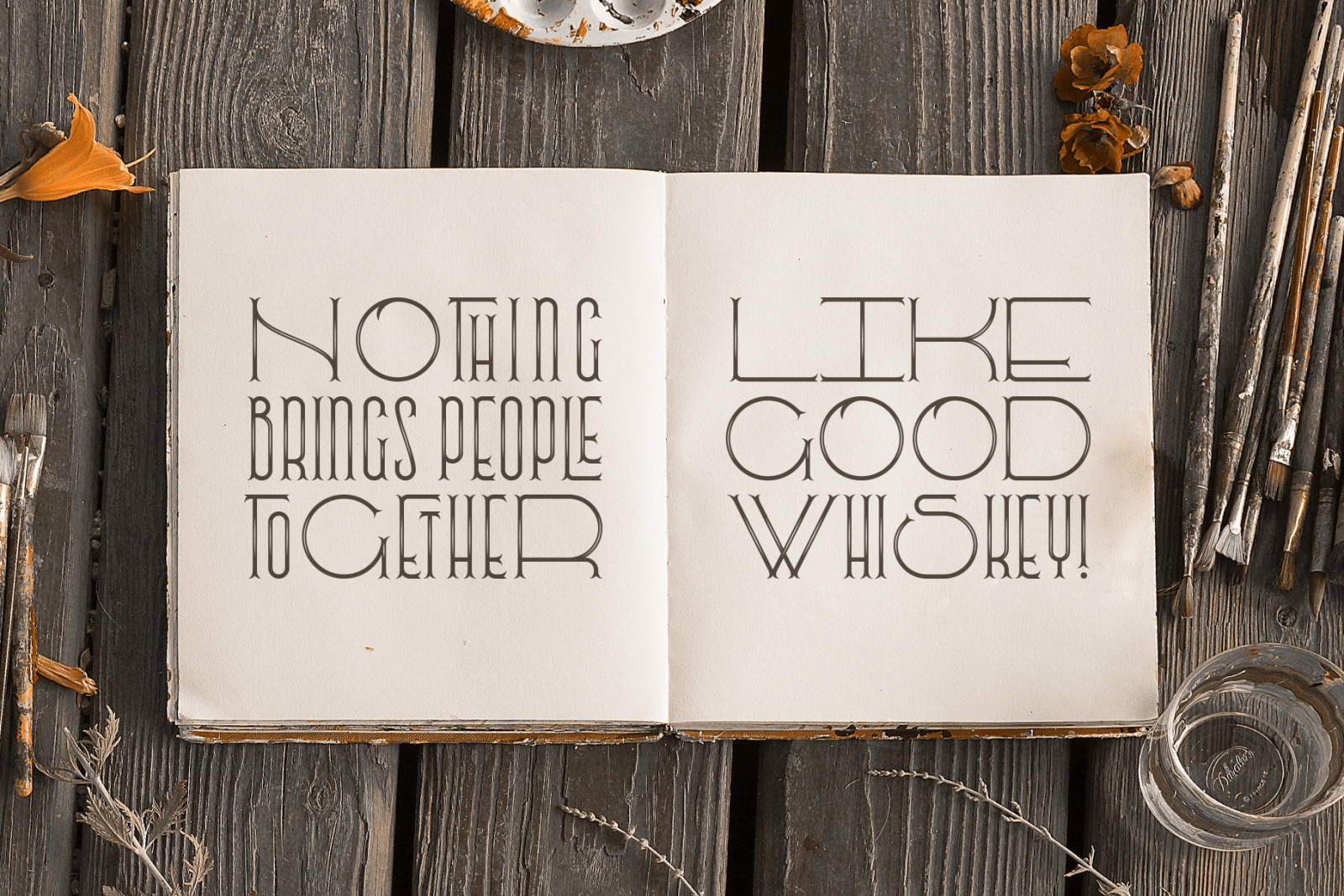 Fishtail Font and Mockup Fishtail Font and Mockup