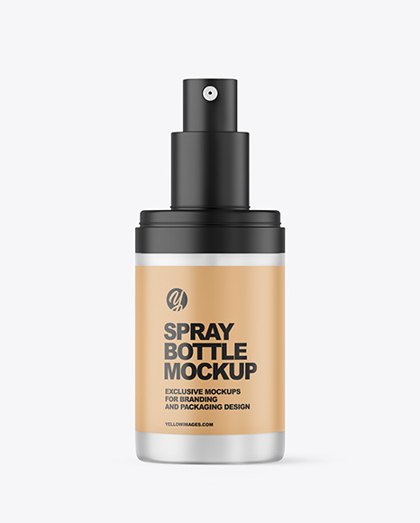 Frosted Spray Bottle Mockup