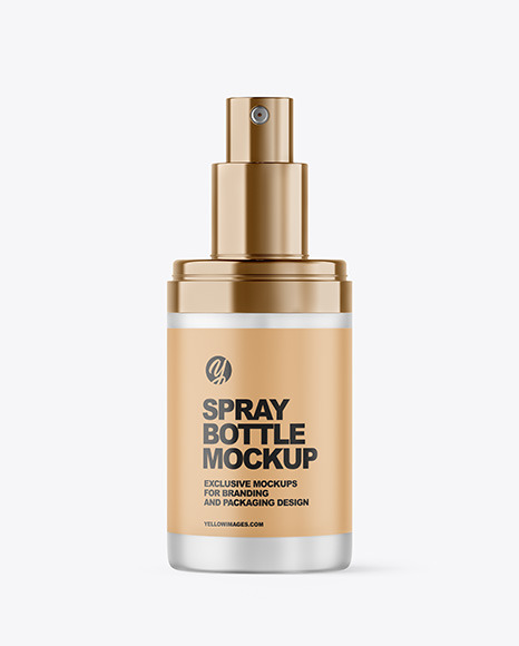 Frosted Spray Bottle Mockup