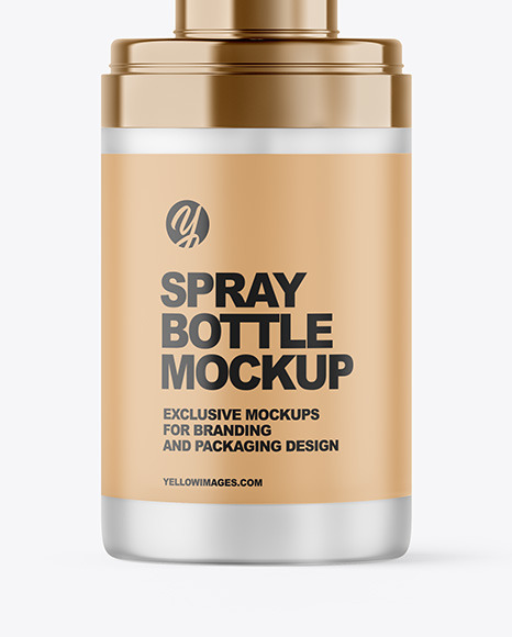 Frosted Spray Bottle Mockup