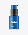 Clear Glass Cosmetic Bottle with Pump Mockup Clear Glass Cosmetic Bottle with Pump Mockup