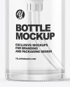 Clear Glass Cosmetic Bottle with Pump Mockup Clear Glass Cosmetic Bottle with Pump Mockup